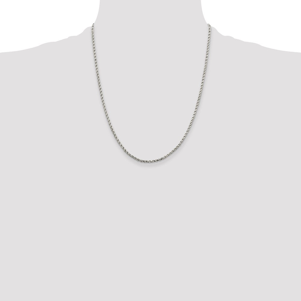 Sterling Silver 2.25mm Twisted Box Chain