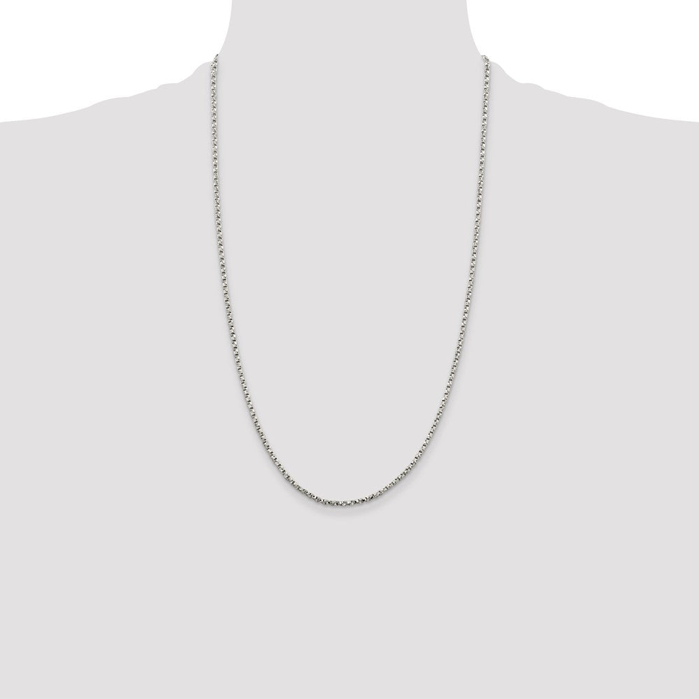 Sterling Silver 2.25mm Twisted Box Chain