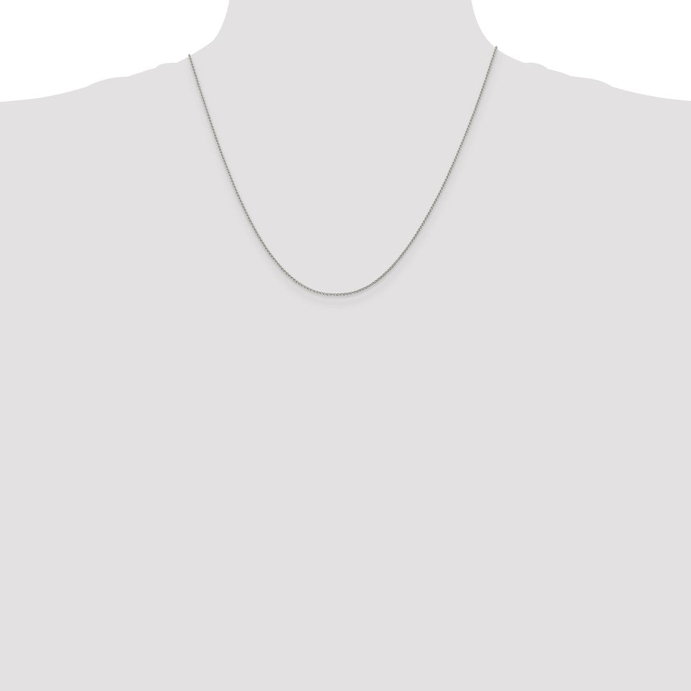 Sterling Silver 1mm Open Elongated Link Curb Chain