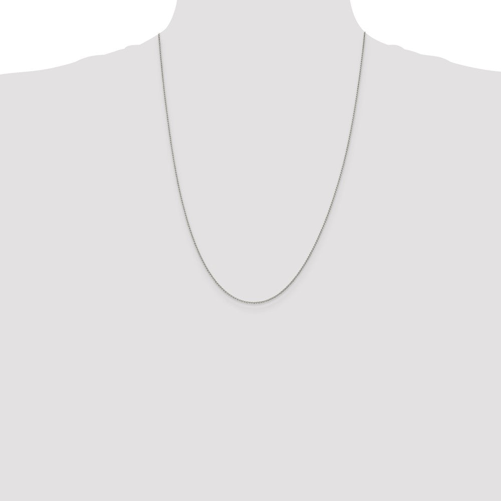 Sterling Silver 1mm Open Elongated Link Curb Chain