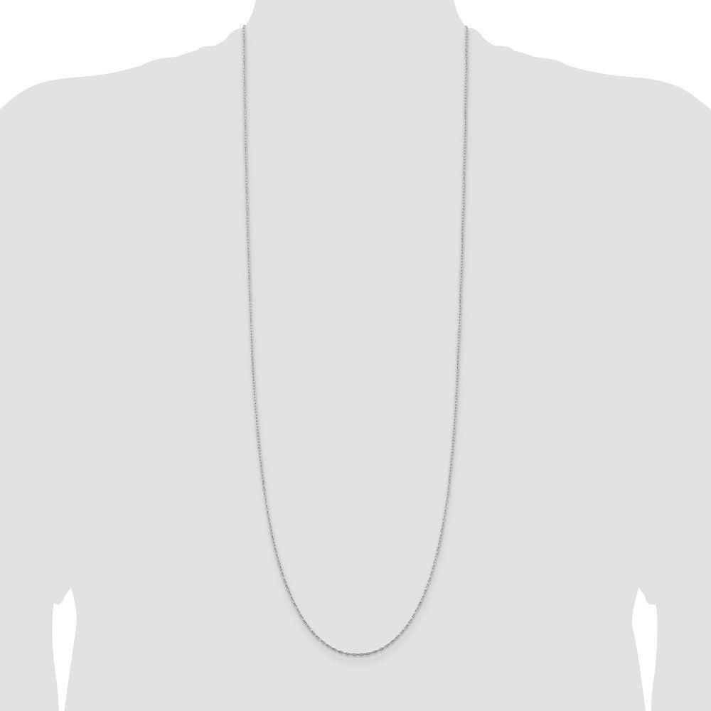 Sterling Silver 1.4mm Flat Oval Cable Chain