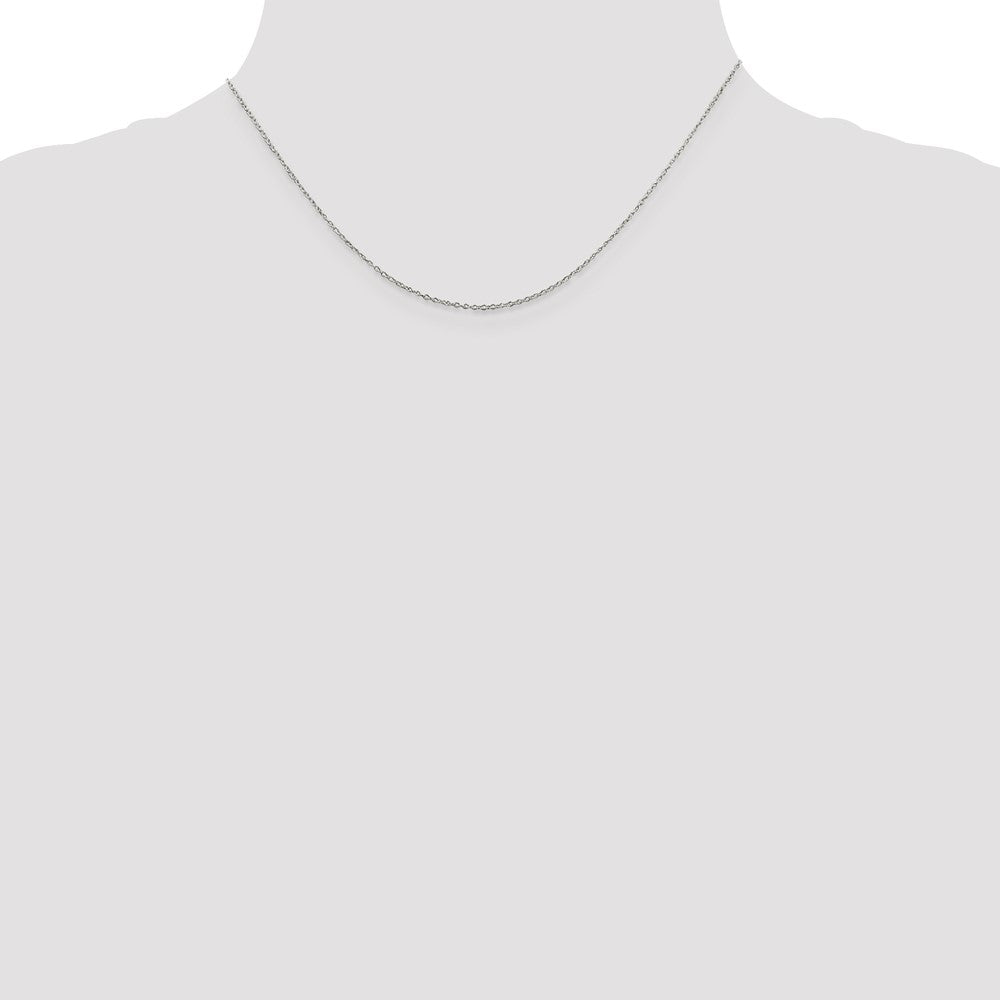 Sterling Silver Rhodium-plated 1.1mm Forzantina Cable Chain