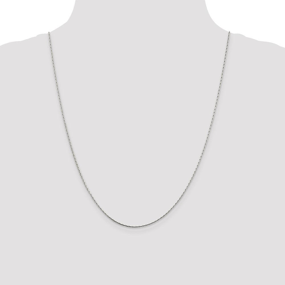 Sterling Silver 1mm Oval Box Chain