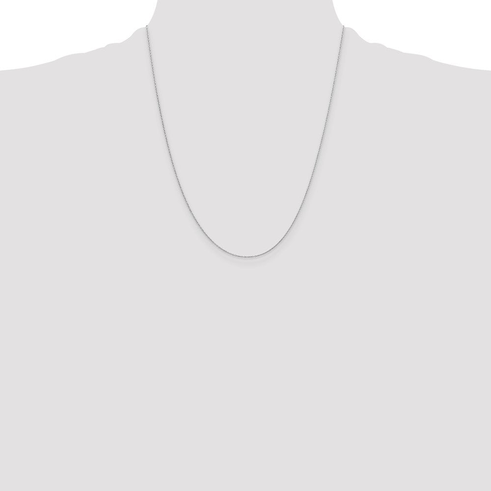 Sterling Silver 1mm Rhodium-plated Cable Chain