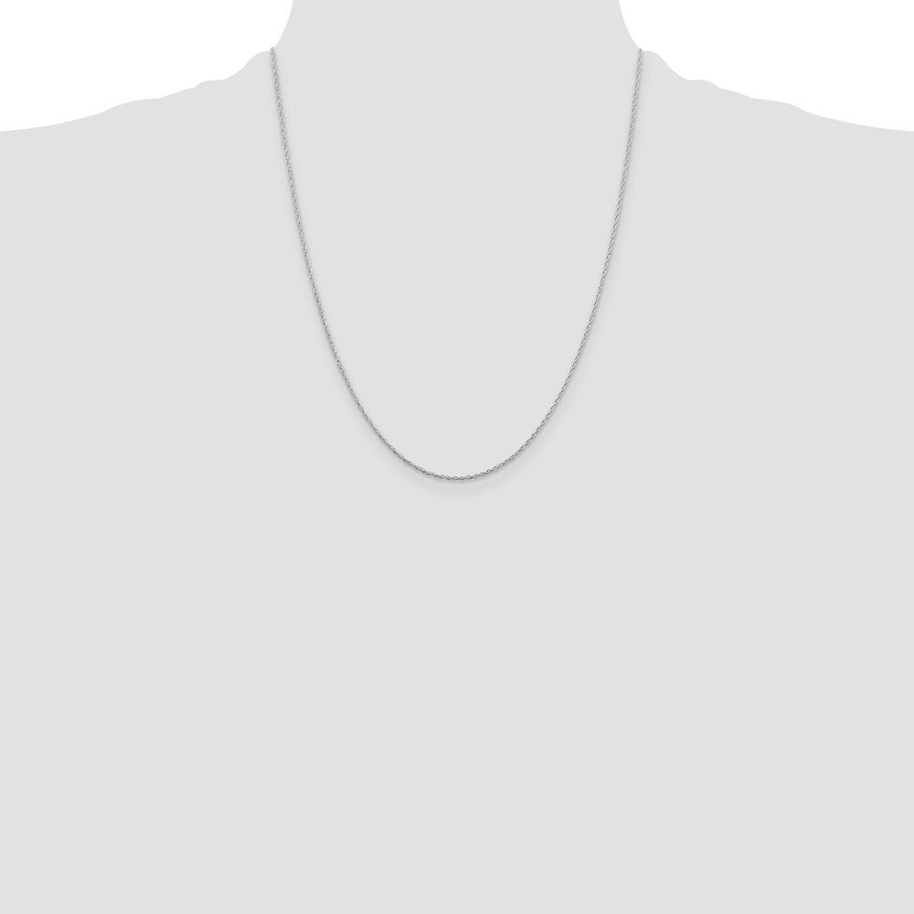 Sterling Silver Rhodium-plated 1.25mm Loose Rope Chain