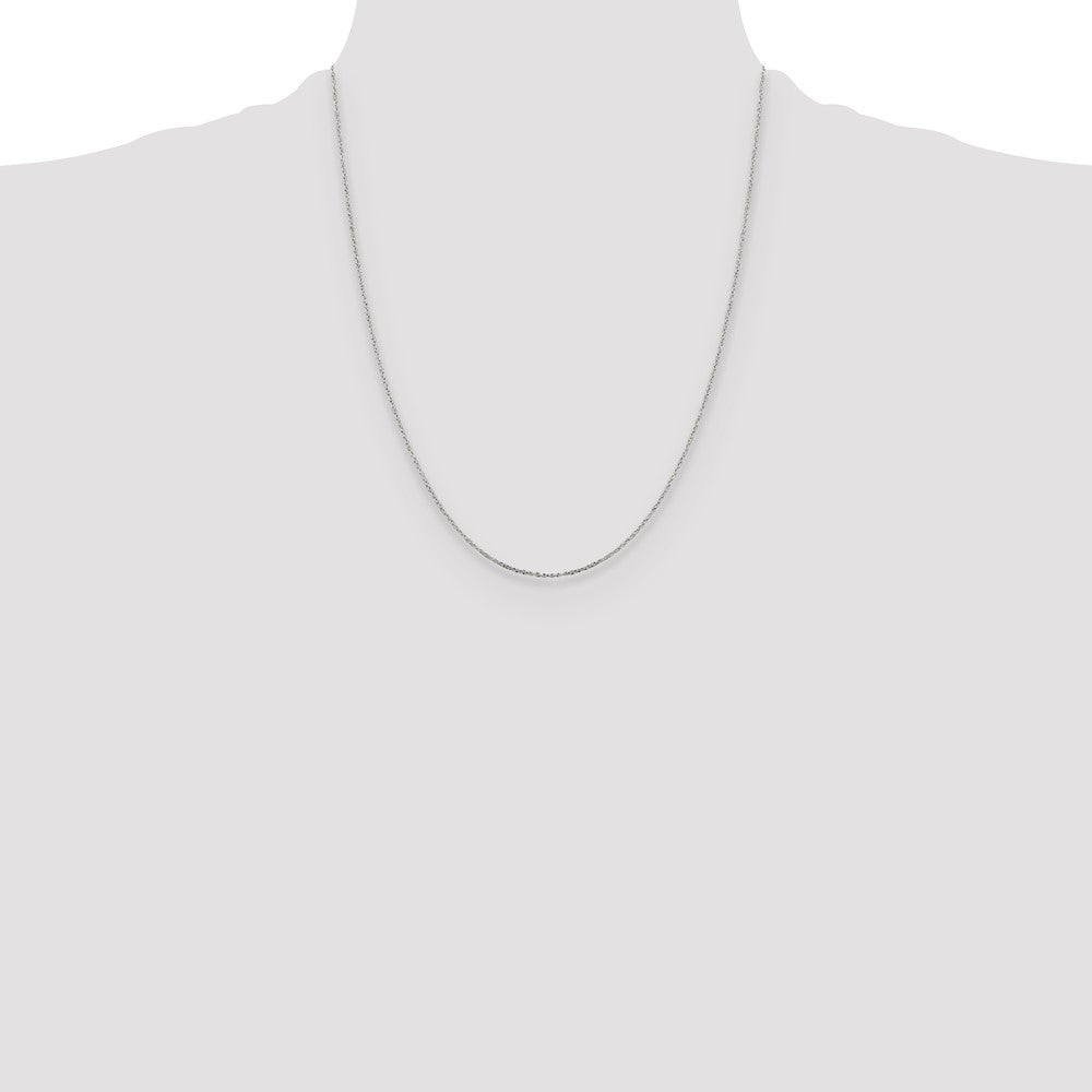 Sterling Silver .95mm Diamond-cut Forzantina Cable Chain