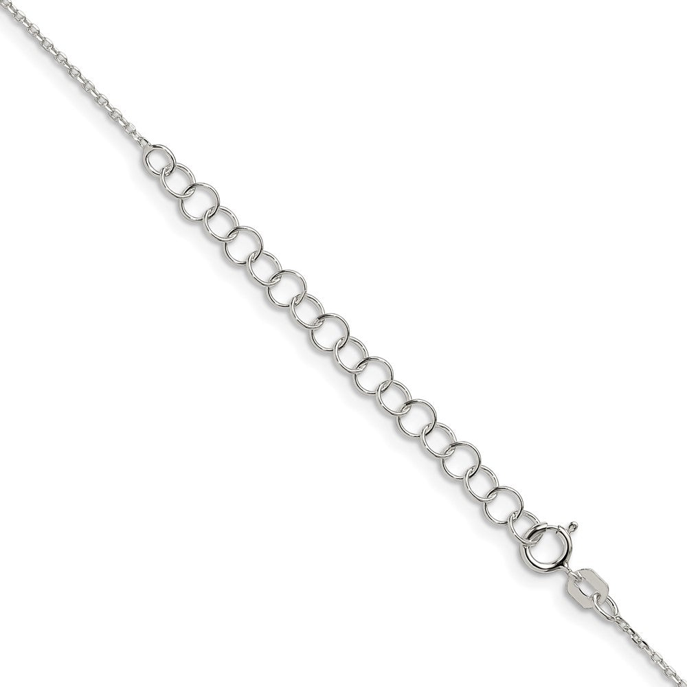 Sterling Silver .95mm Diamond-cut Forzantina Cable Chain w/2in ext.