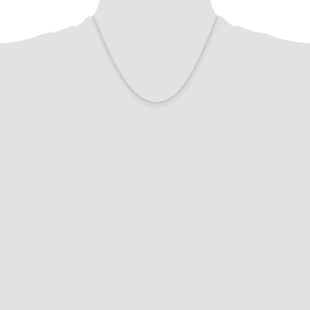 Sterling Silver 1.45mm Forzantina Cable Chain w/2in ext.