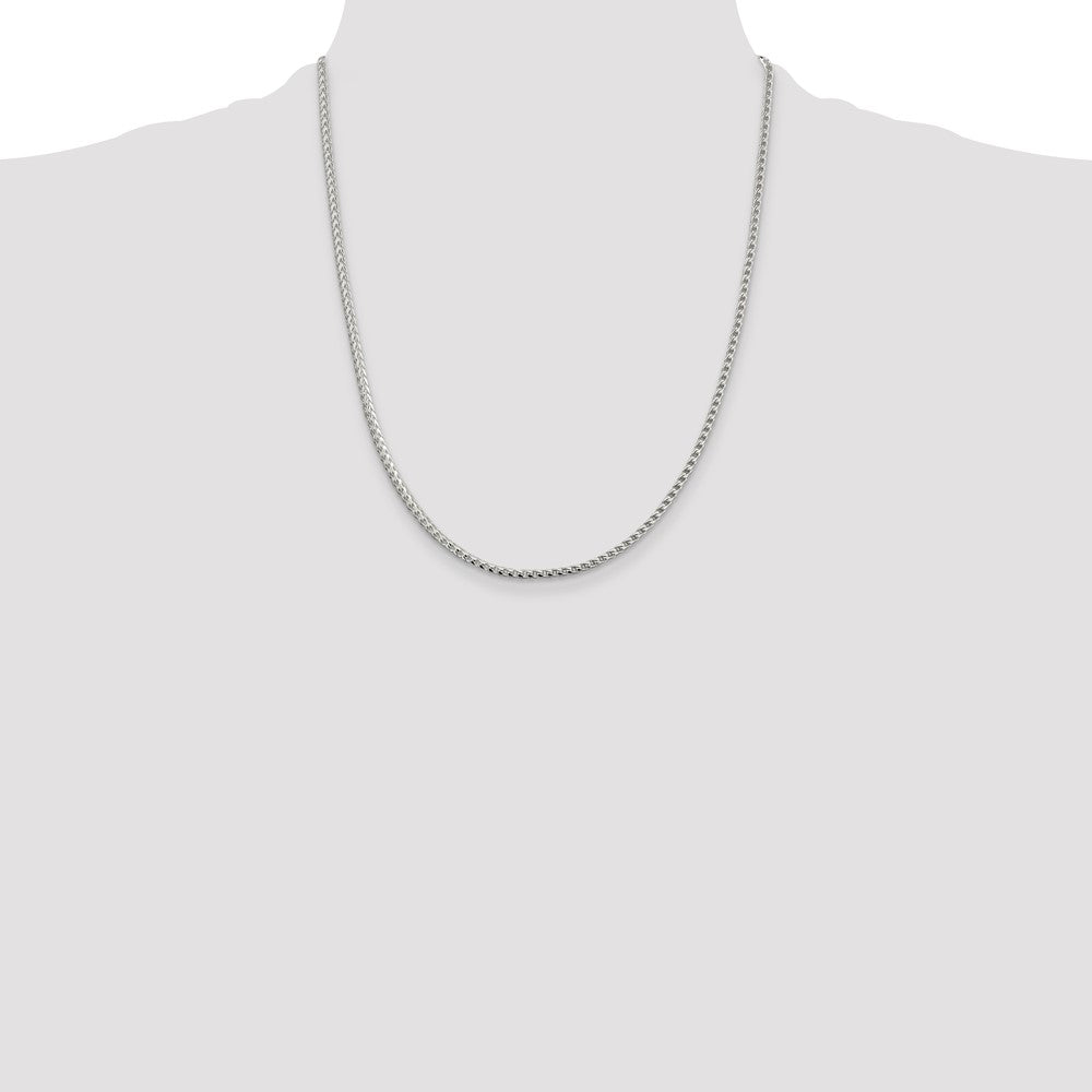 Sterling Silver 2.55mm D/C Square Franco Chain