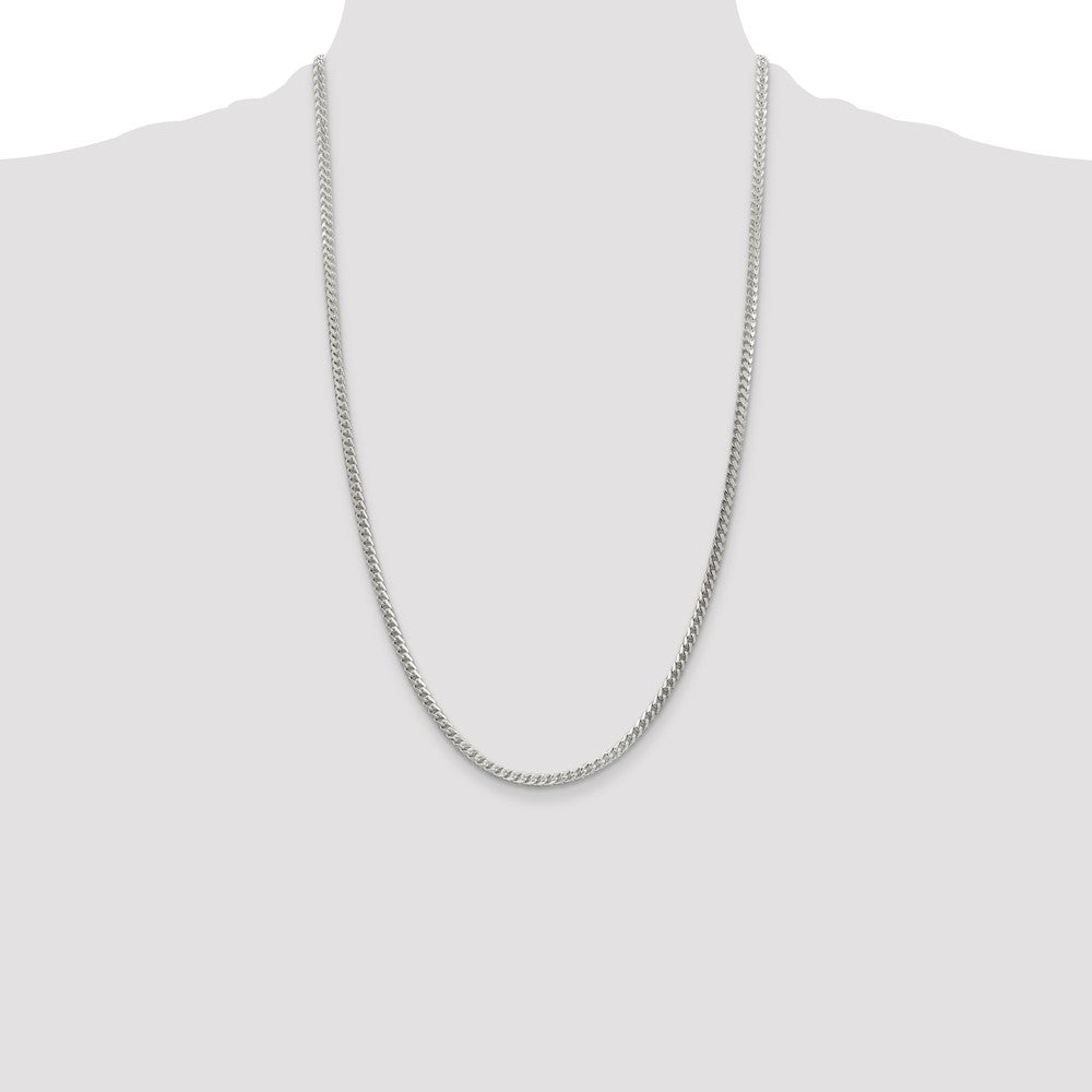 Sterling Silver 3.4mm D/C Square Franco Chain