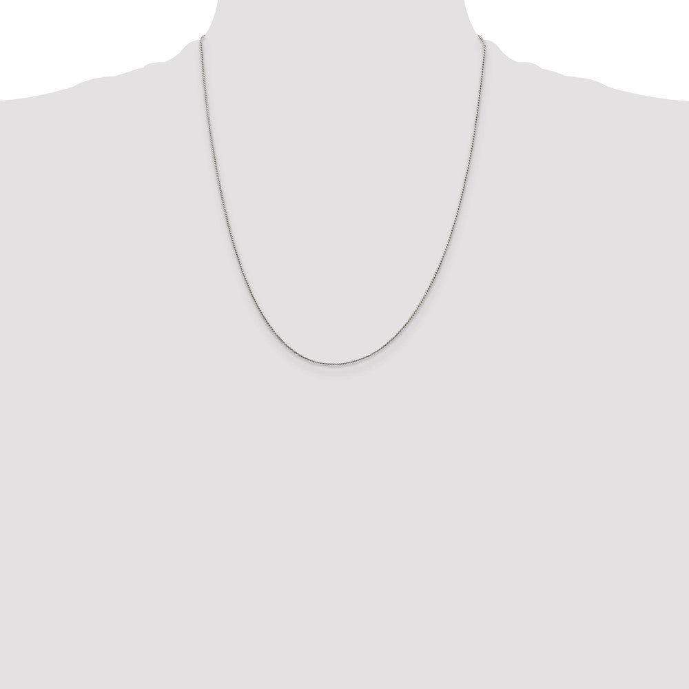 Sterling Silver .95mm Round Franco Chain w/4in ext.