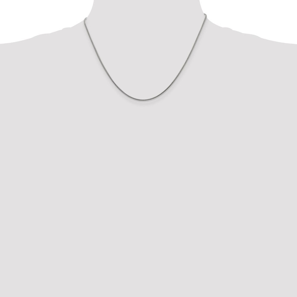 Sterling Silver 1.2mm Snake Chain w/2in ext.