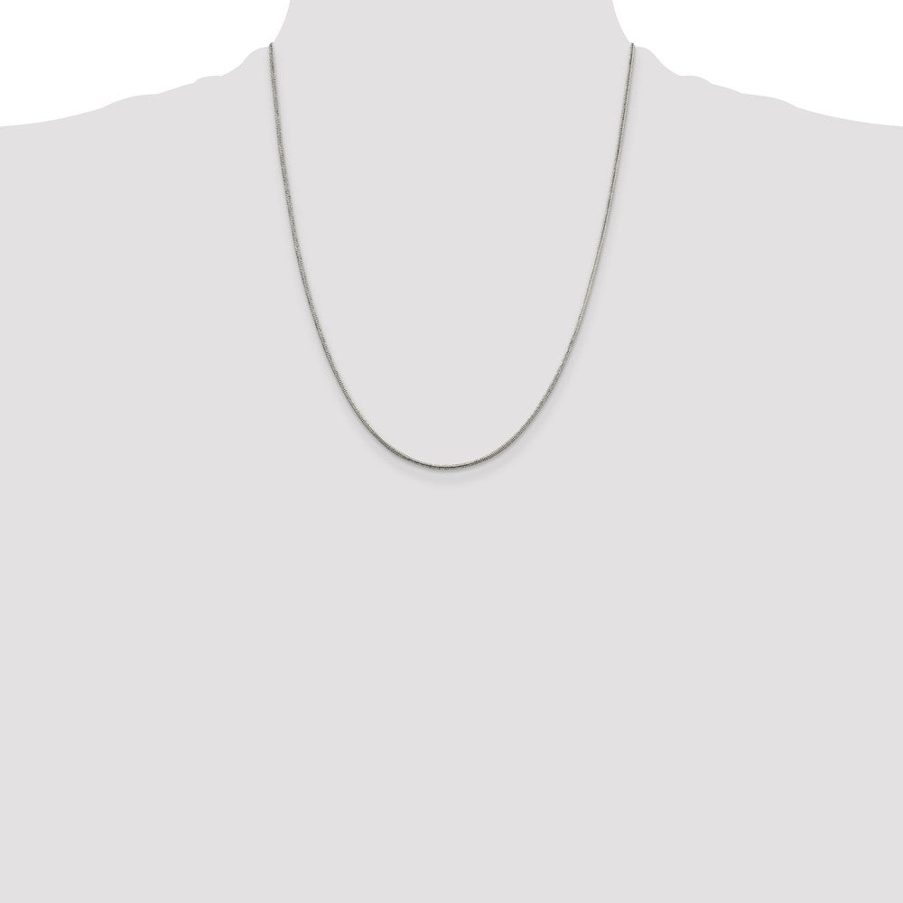 Sterling Silver 1.2mm Round Snake Chain