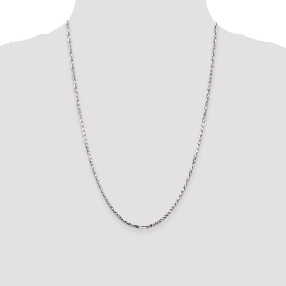 Sterling Silver 2mm Round Snake Chain