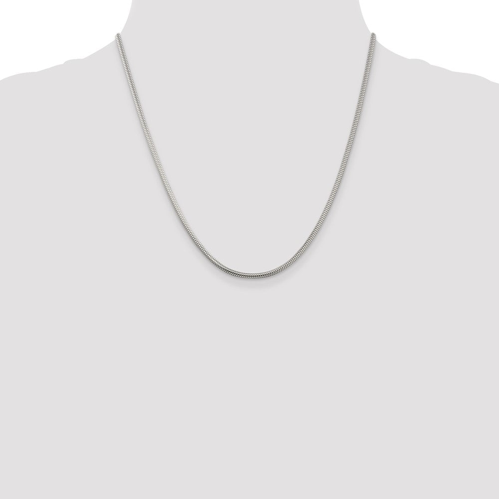 Sterling Silver 2.5mm Round Snake Chain