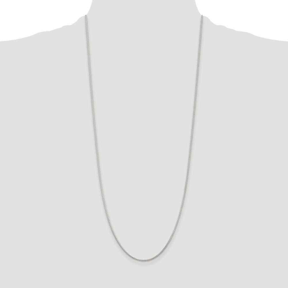 Sterling Silver Rhodium-plated 1.25mm Round Spiga Chain