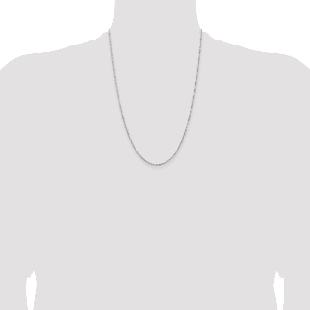 Sterling Silver 1.6mm Round Spiga Chain