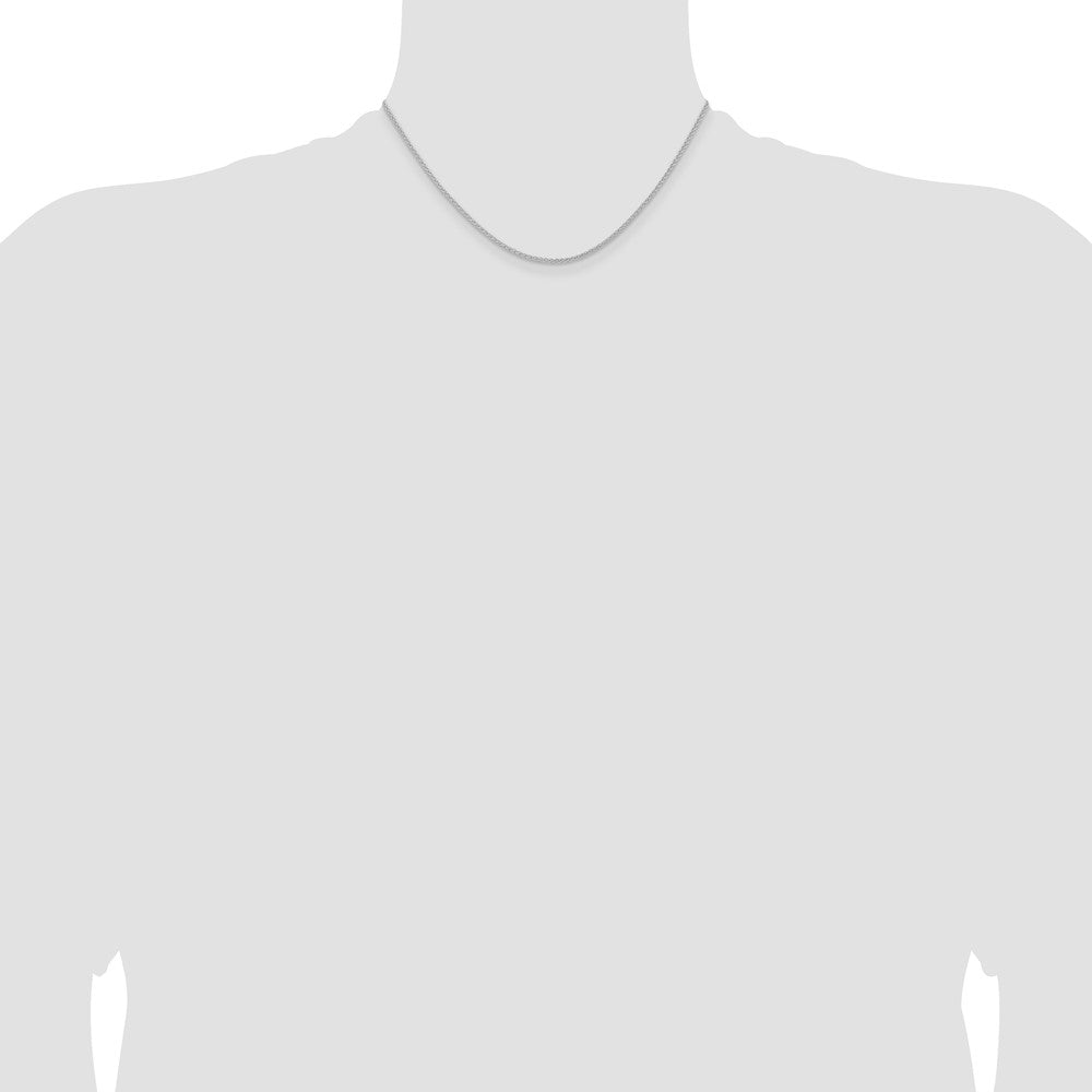 Sterling Silver Rhodium-plated 1.6mm Round Spiga Chain