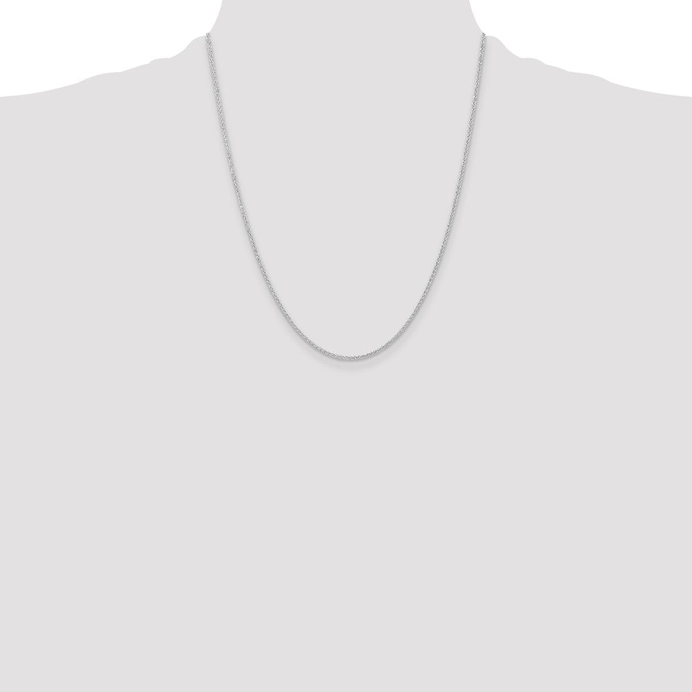 Sterling Silver Rhodium-plated 1.6mm Round Spiga Chain