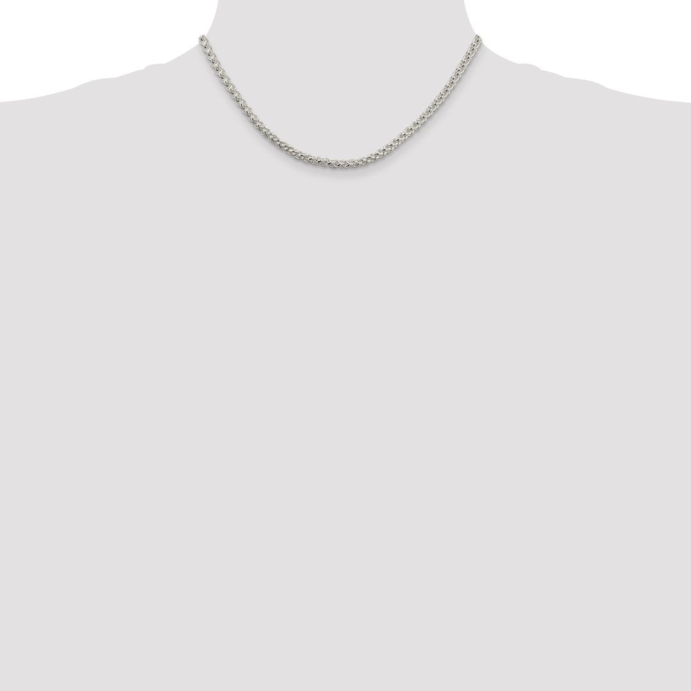 Sterling Silver 4mm Round Spiga Chain