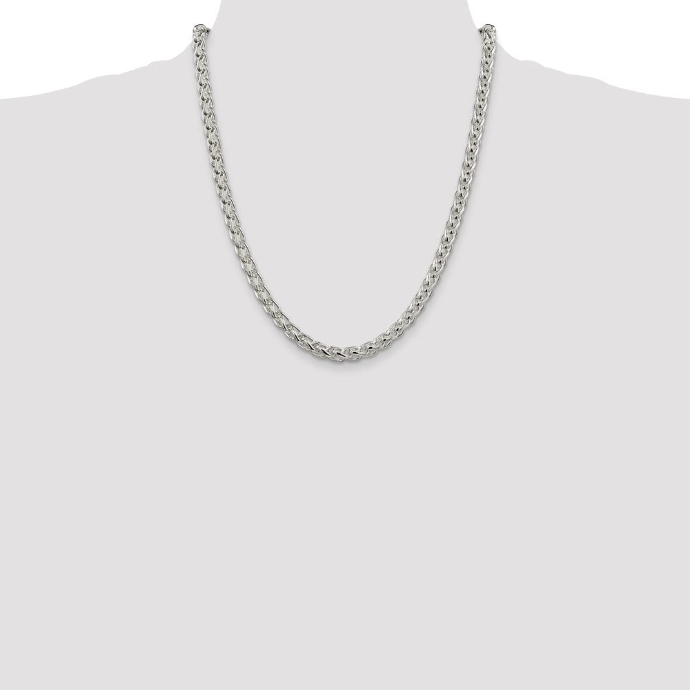 Sterling Silver 6mm Round Spiga Chain