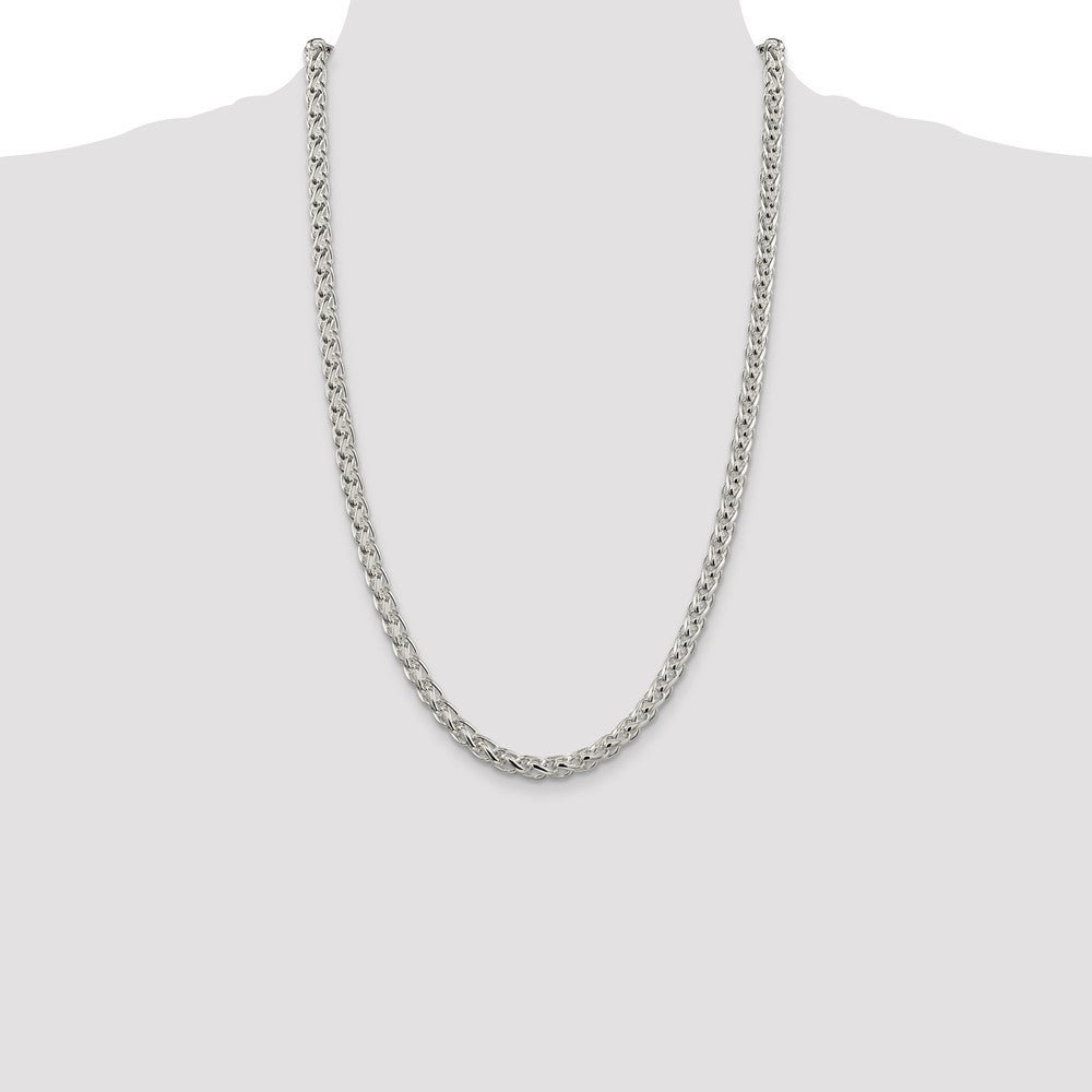 Sterling Silver 6mm Round Spiga Chain