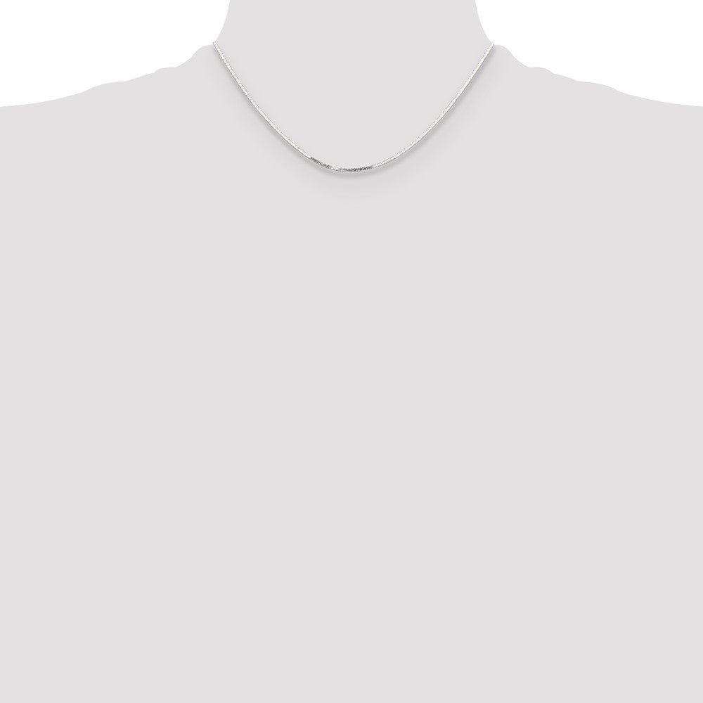 Sterling Silver Polished 1mm Square Snake Chain