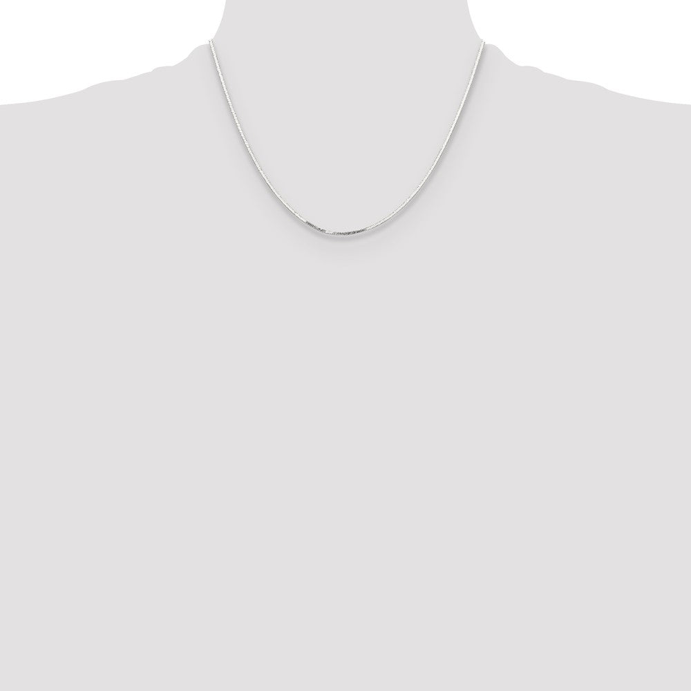 Sterling Silver Polished 1mm Square Snake Chain