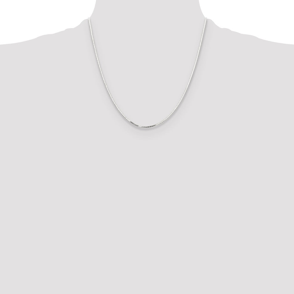 Sterling Silver Polished 1mm Square Snake Chain