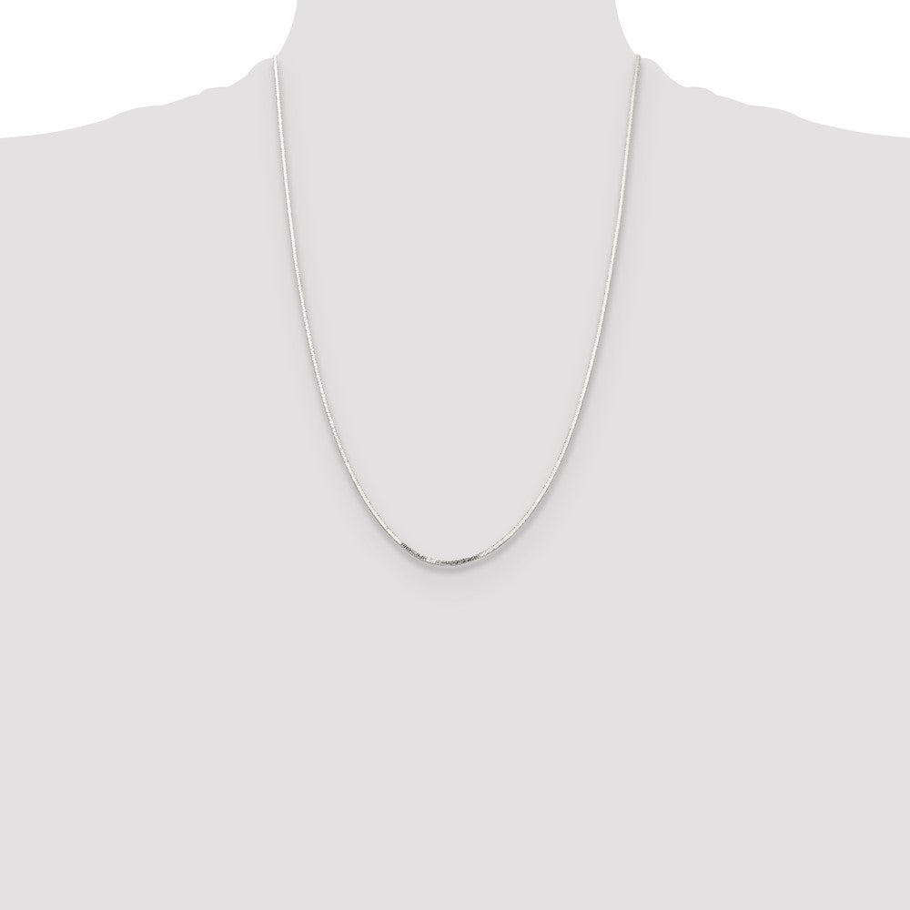 Sterling Silver Polished 1mm Square Snake Chain