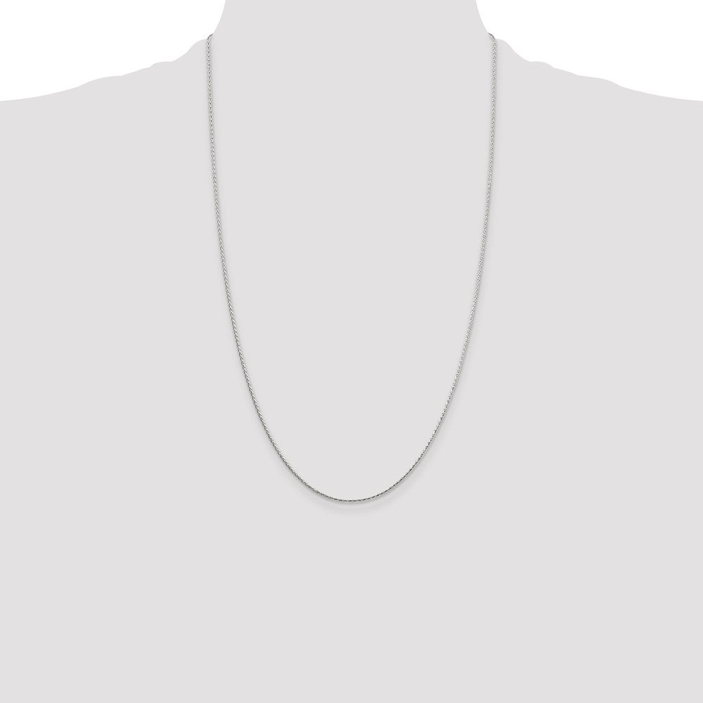 Sterling Silver 1.25mm Diamond-cut Round Spiga Chain