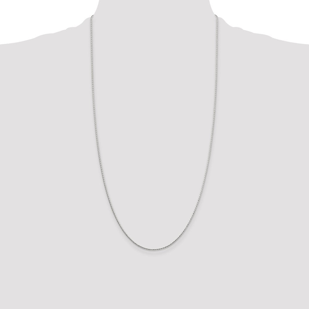 Sterling Silver 1.25mm Diamond-cut Round Spiga Chain
