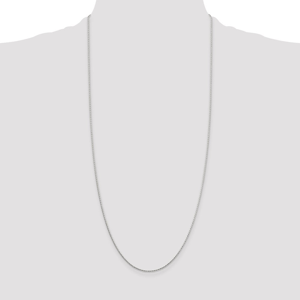 Sterling Silver 1.25mm Diamond-cut Round Spiga Chain