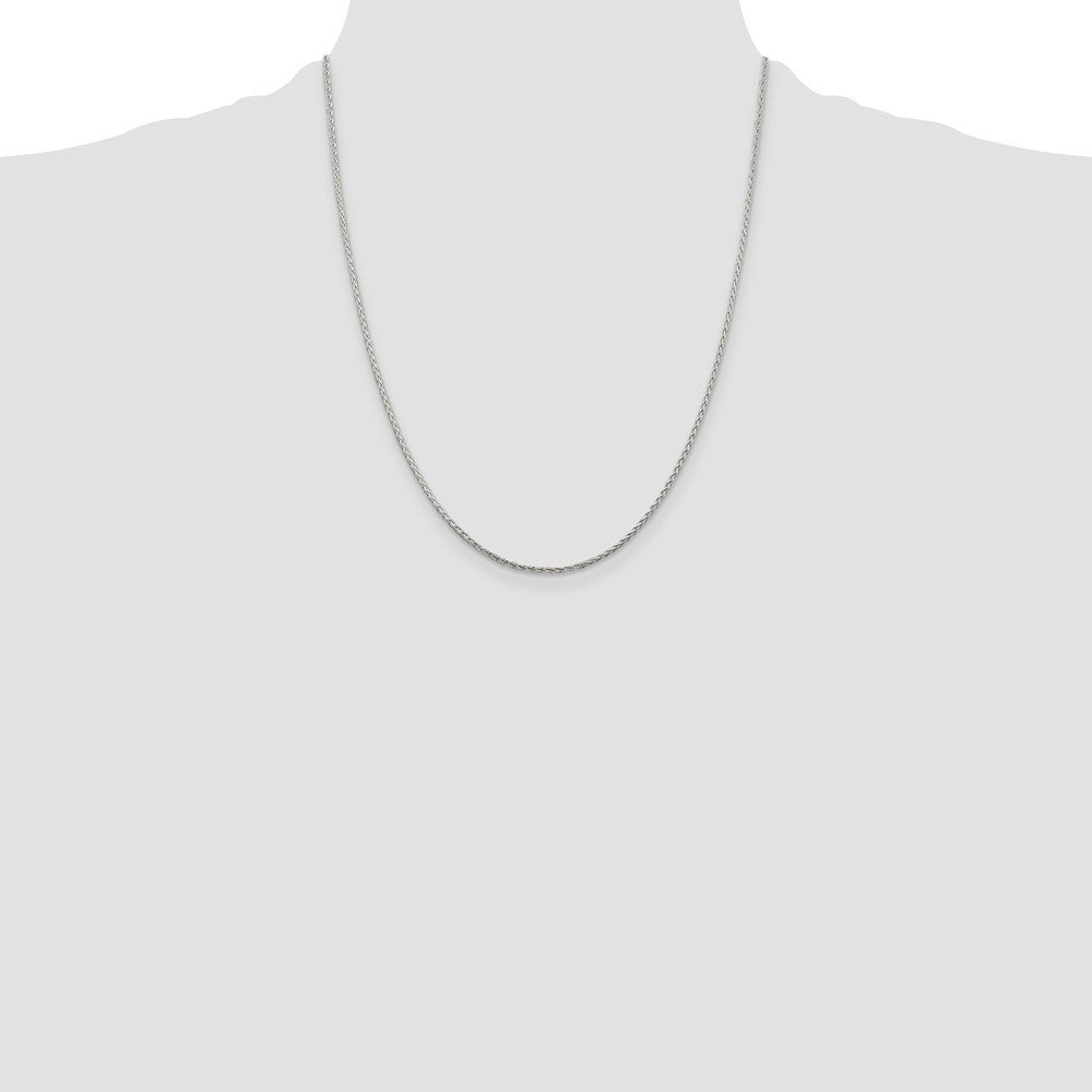 Sterling Silver 1.45mm Diamond-cut Round Spiga Chain