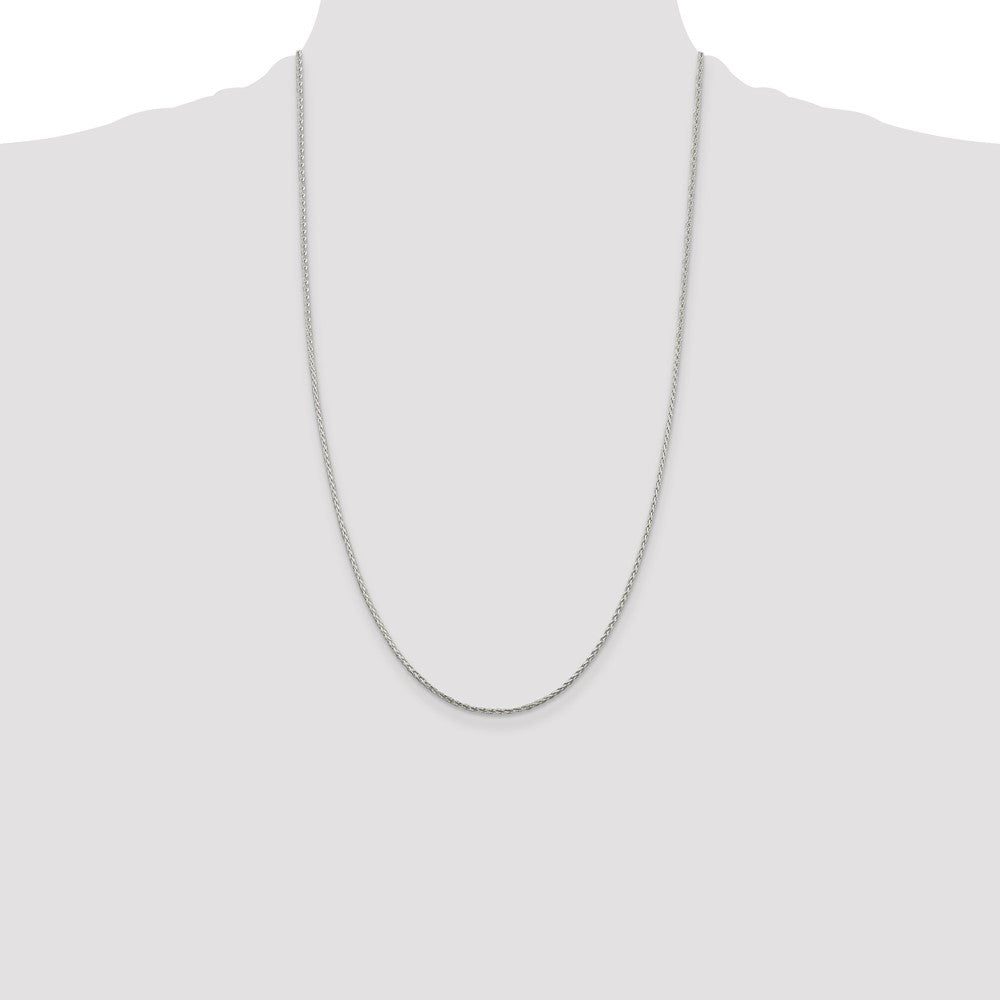Sterling Silver 1.45mm Diamond-cut Round Spiga Chain