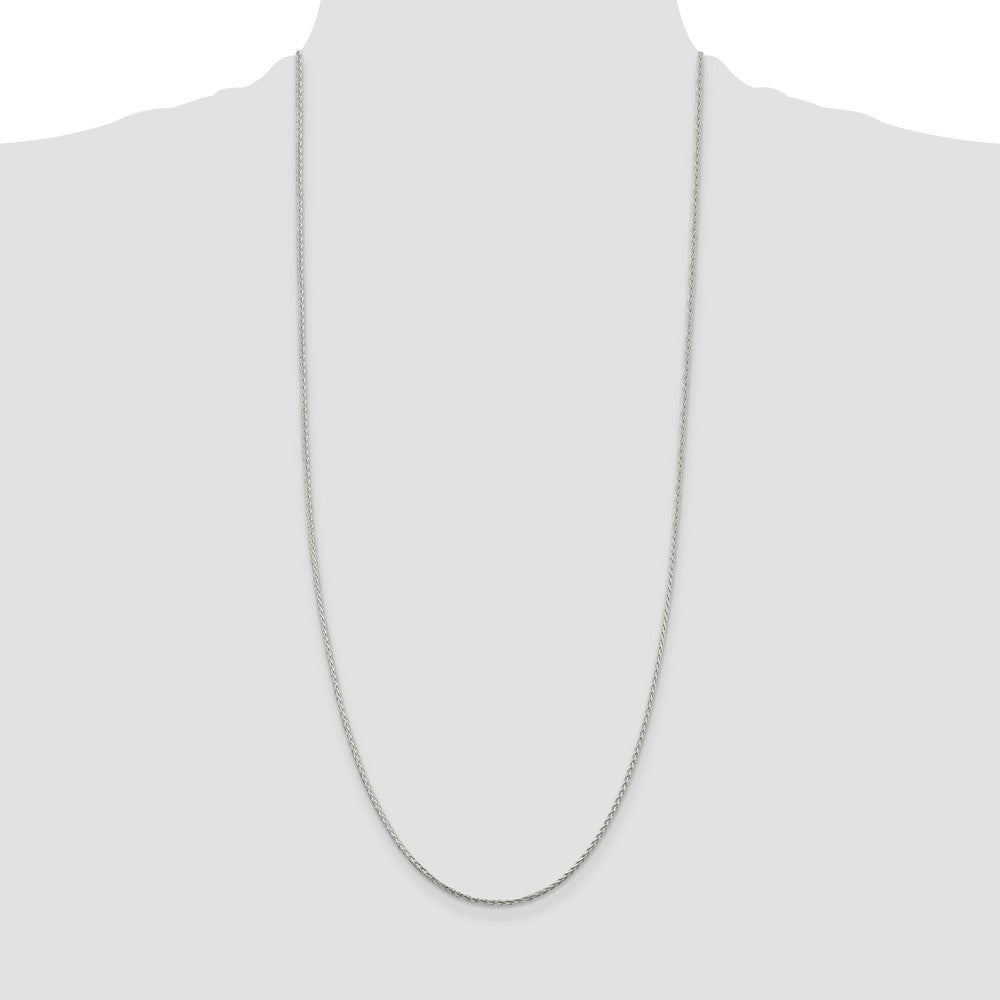 Sterling Silver 1.45mm Diamond-cut Round Spiga Chain