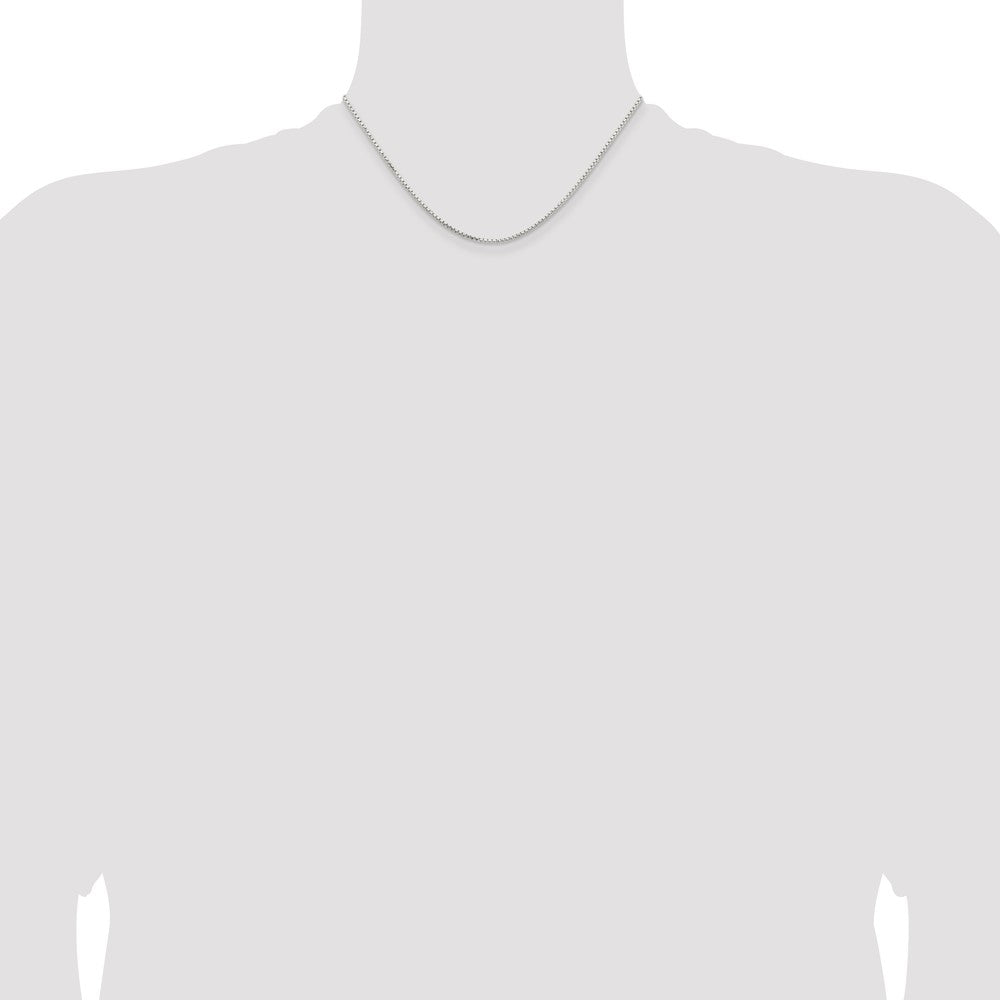 Sterling Silver 1.5mm Diamond-cut Round Box Chain