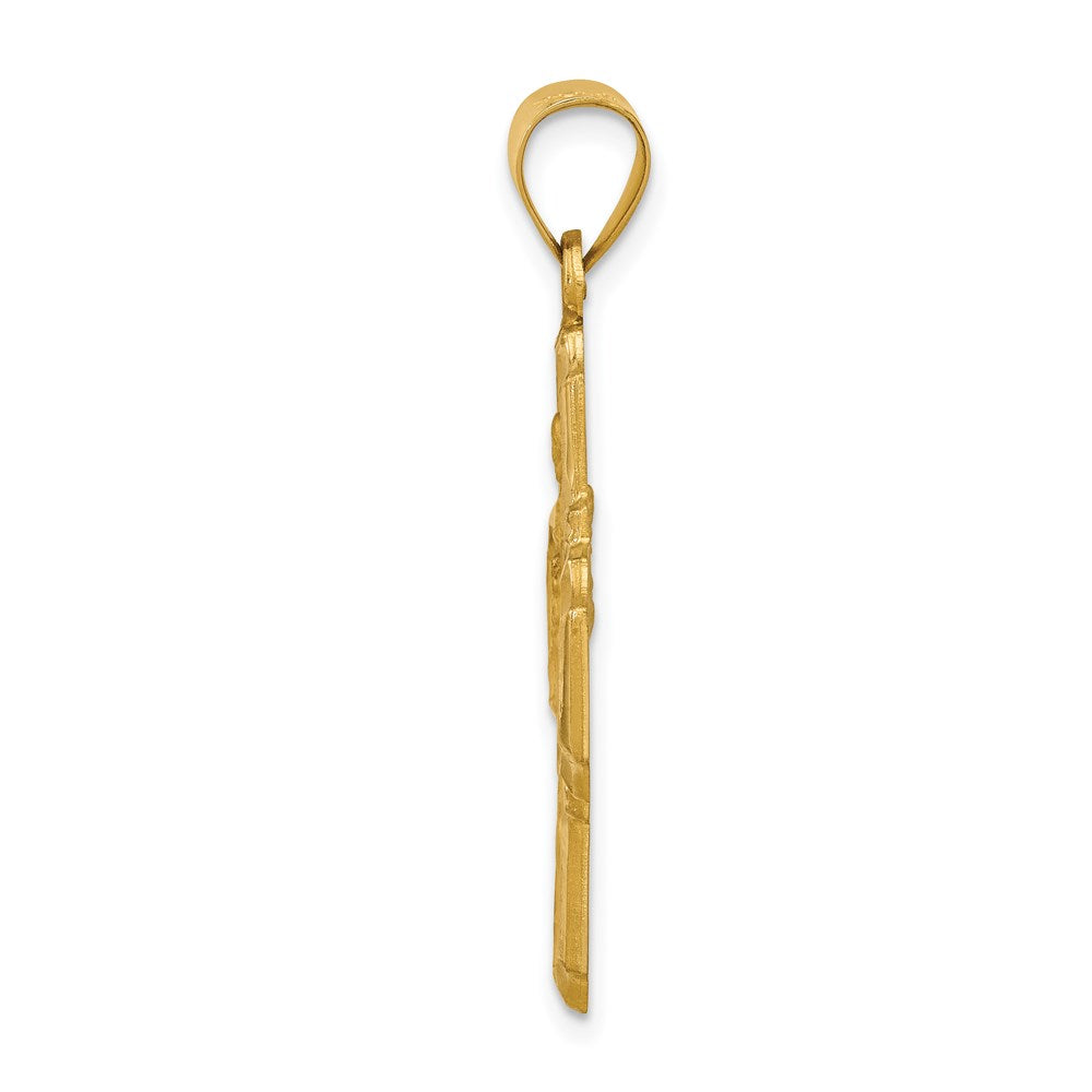 14k Four-Way Medal Hollow Pendant