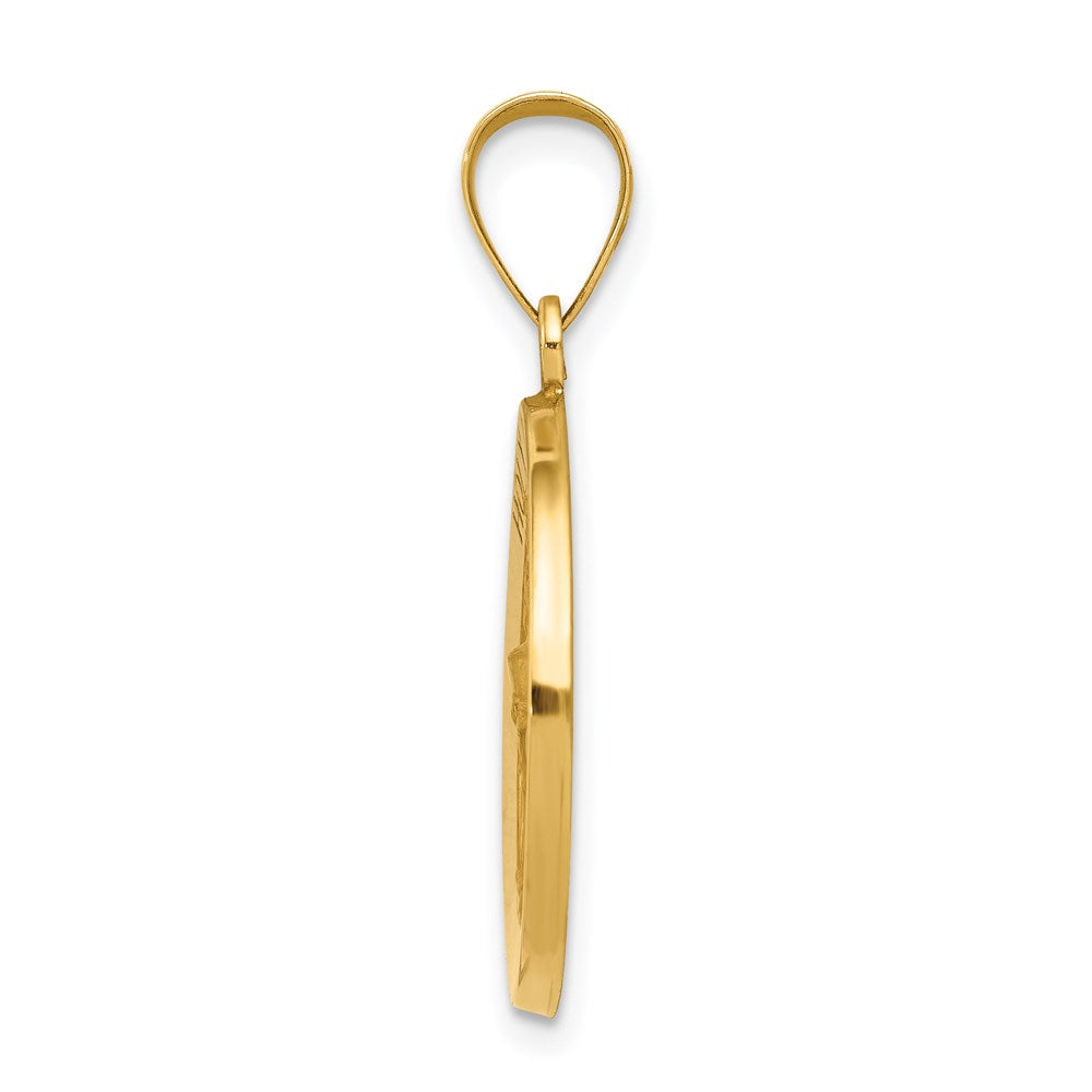 14k Holy Communion Medal Hollow Pendant
