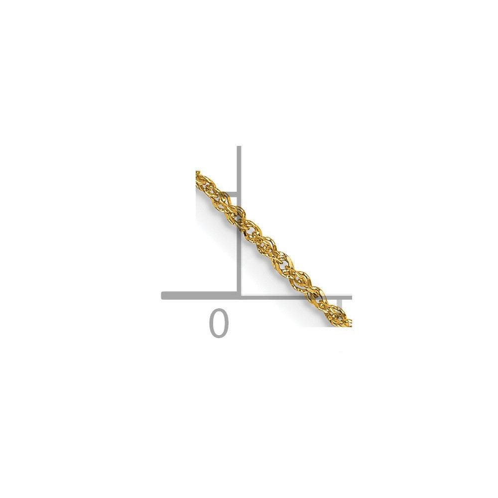14K 14 inch 1.1mm Ropa with Spring Ring Clasp Chain
