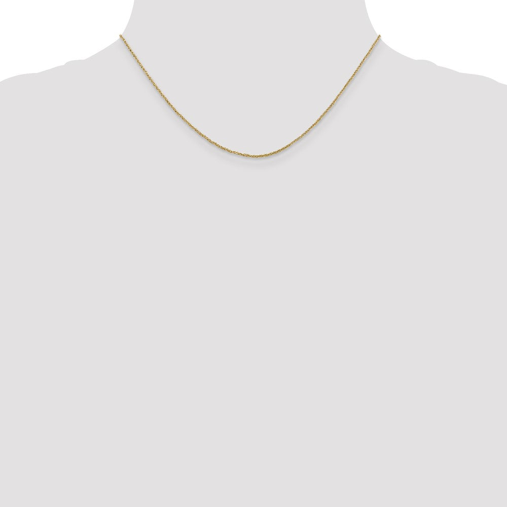 14K 16 inch 1.1mm Ropa with Spring Ring Clasp Chain