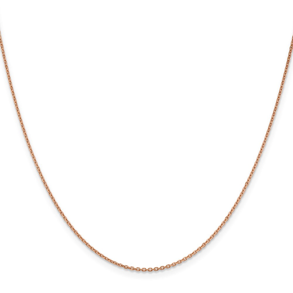 14K Rose Gold 30 inch 1.4mm Diamond-cut Cable with Lobster Clasp Chain