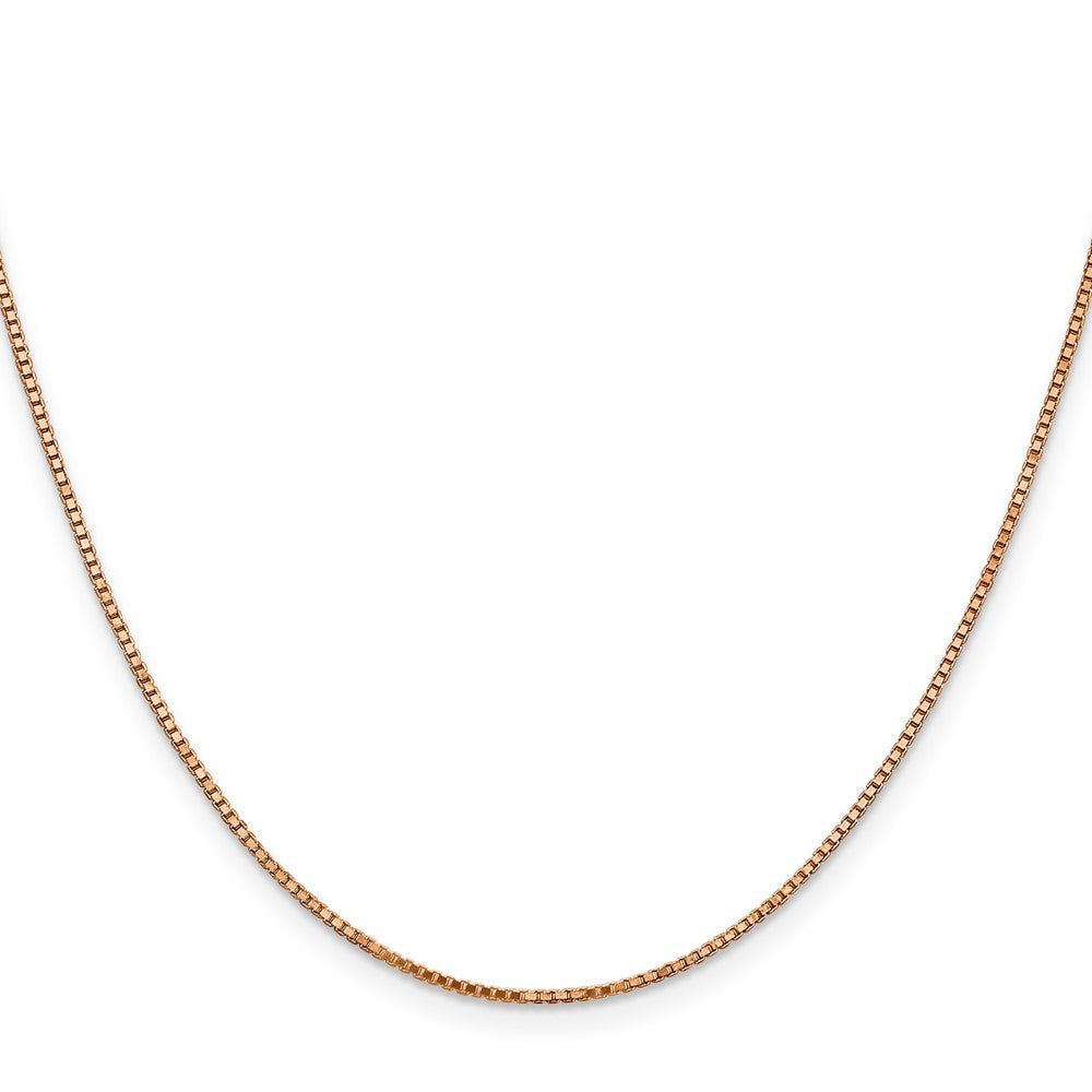 14K Rose Gold 30 inch 1.10mm Box Link with Lobster Clasp Chain
