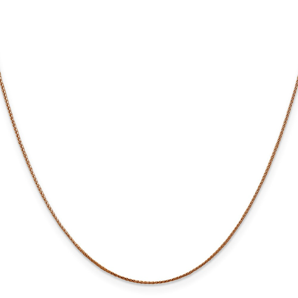 14K Rose Gold 24 inch .85mm Diamond-cut Spiga with Lobster Clasp Chain