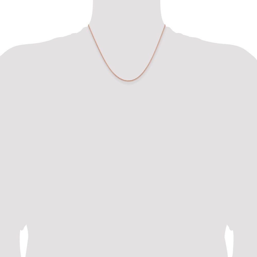 14K Rose Gold 18 inch 1.65mm Diamond-cut Cable with Lobster Clasp Chain