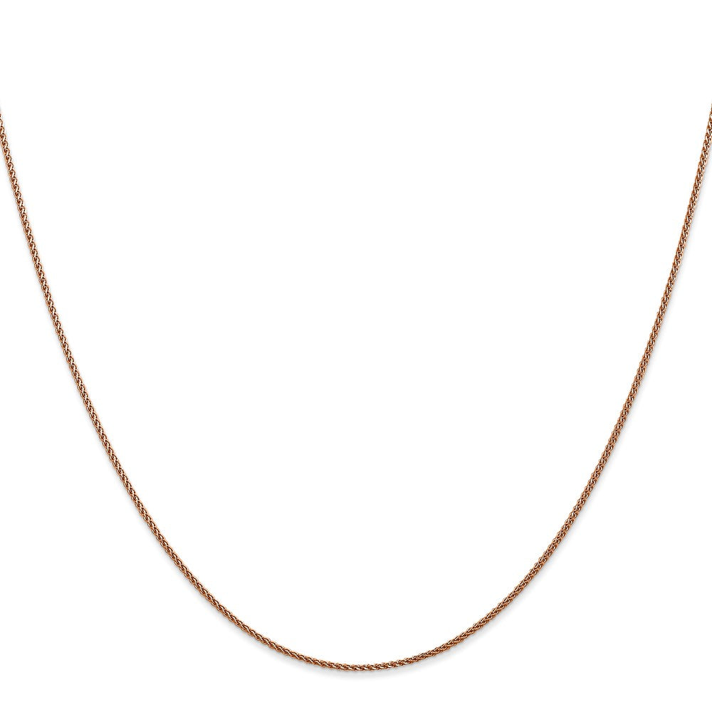 14K Rose Gold 22 inch 1.05mm Diamond-cut Spiga with Spring Ring Clasp Chain