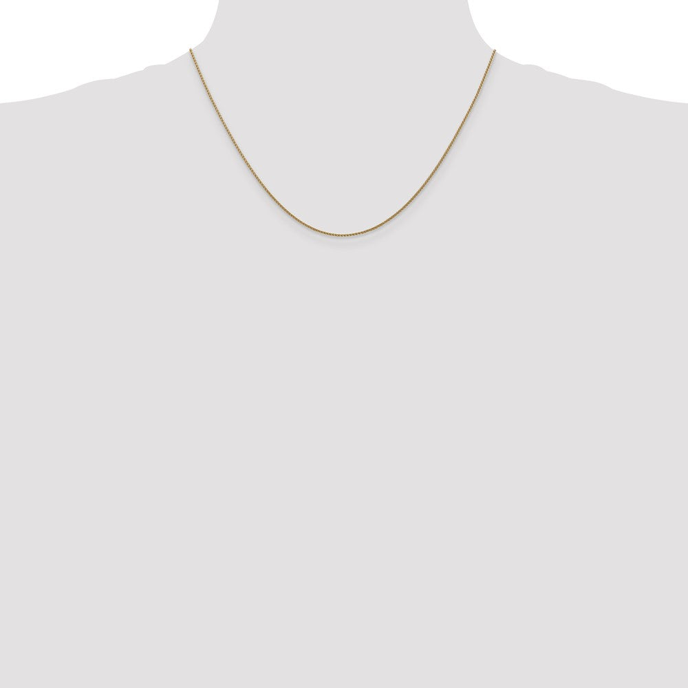 14K Rose Gold 18 inch 1.05mm Diamond-cut Spiga with Spring Ring Clasp Chain