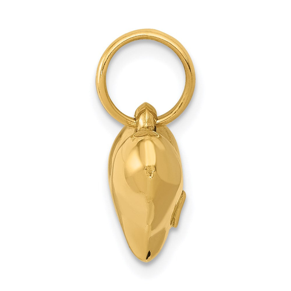 14K Polished 3-D Puffed Heart Pendant