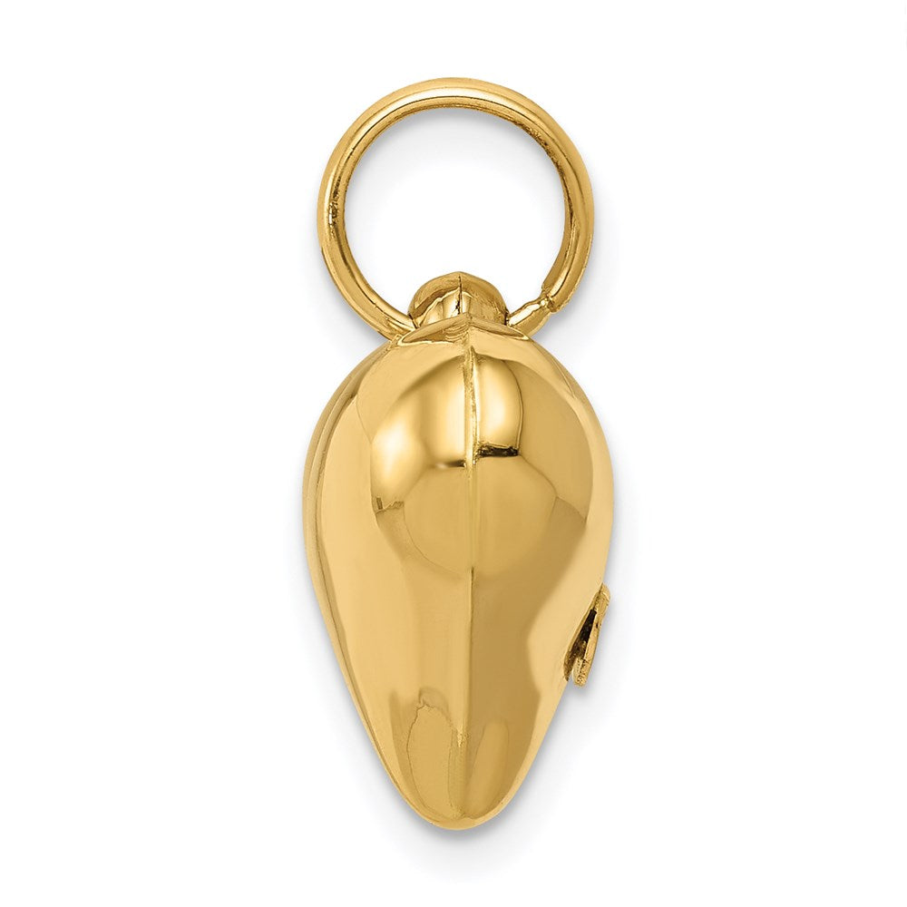 14K Polished 3-D Puffed Heart Pendant