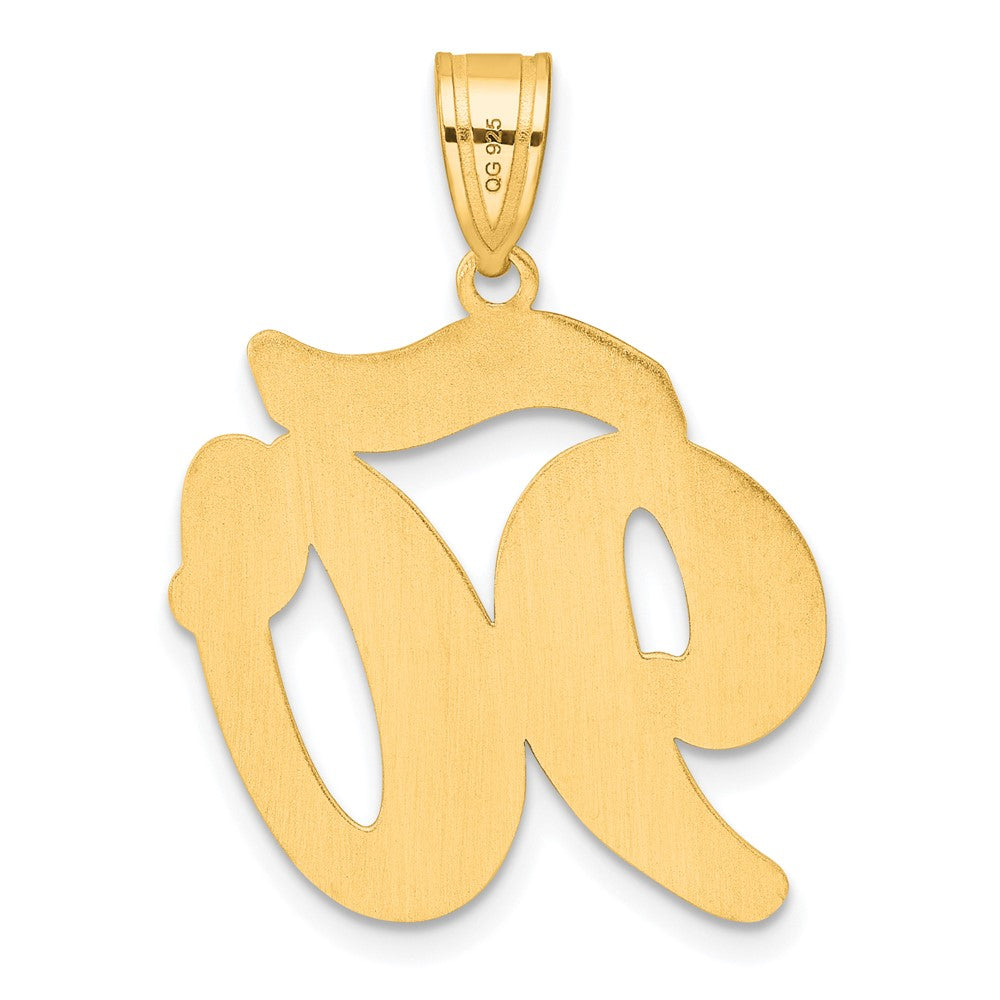 14k Brushed Border Script Number 90 Pendant
